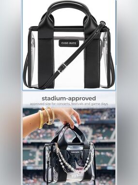 Case-Mate Clear Tote Bag with Black Trim